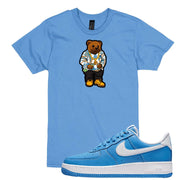 University Blue Low AF1s T Shirt | Sweater Bear, Carolina Blue