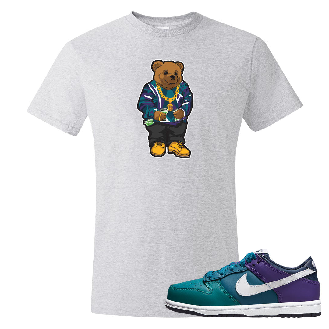 Teal Purple Low Dunks T Shirt | Sweater Bear, Ash