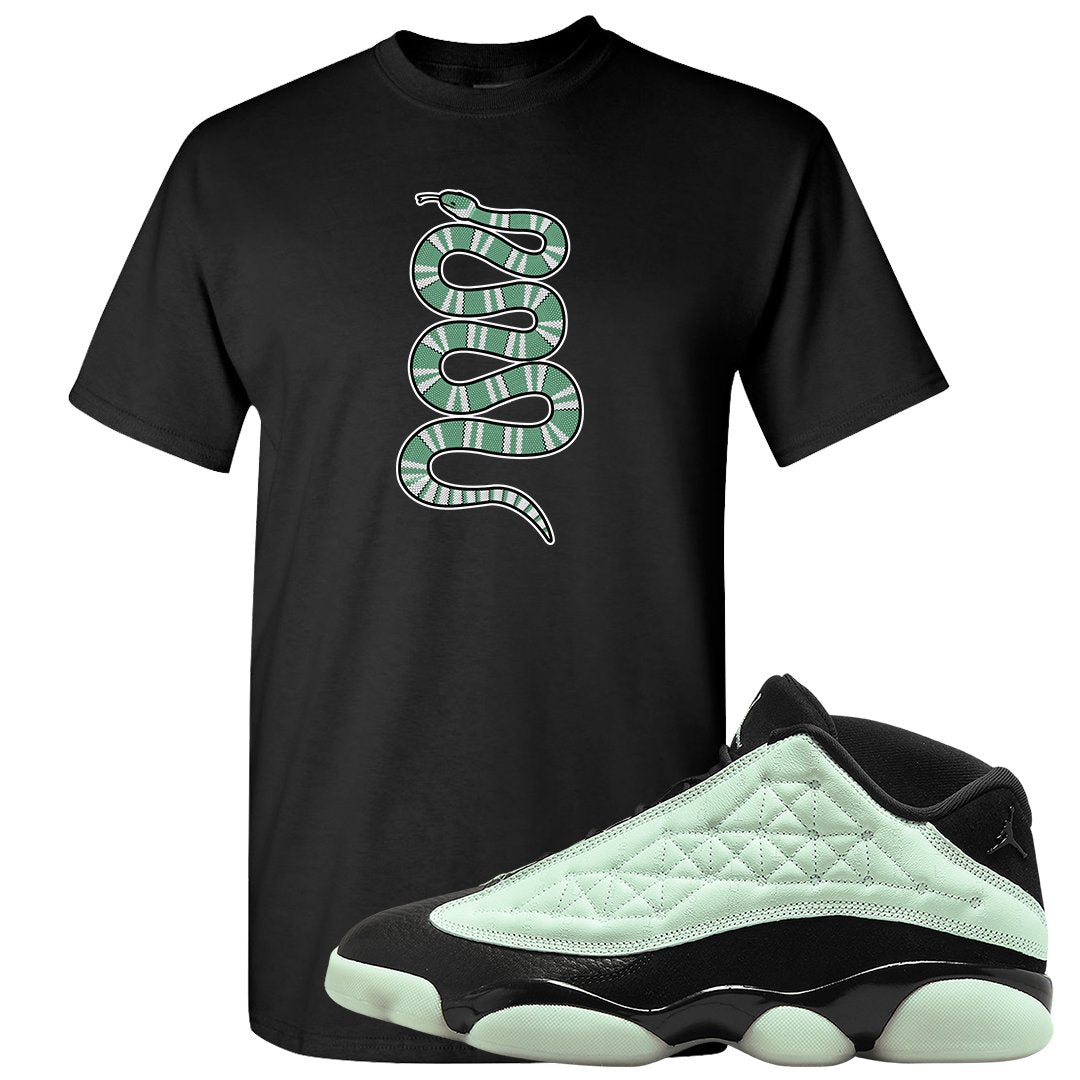 Single's Day Low 13s T Shirt | Coiled Snake, Black