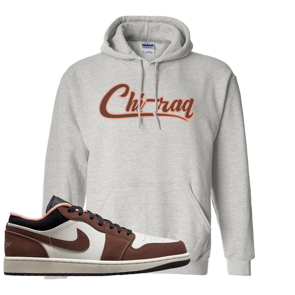 Mocha Low 1s Hoodie | Chiraq, Ash