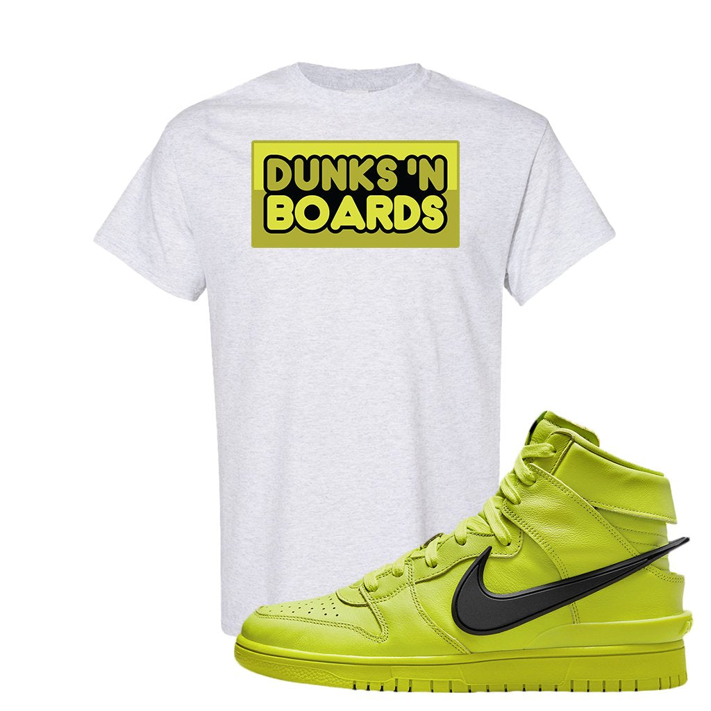 Atomic Green High Dunks T Shirt | Dunks N Boards, Ash