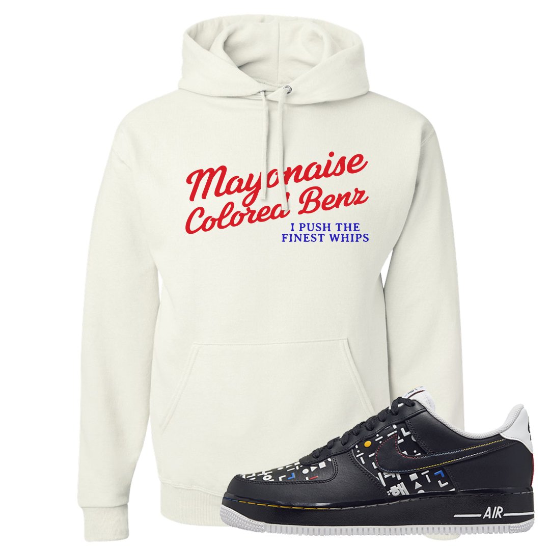 Hangul Day Low AF 1s Hoodie | Mayonaise Colored Benz, White