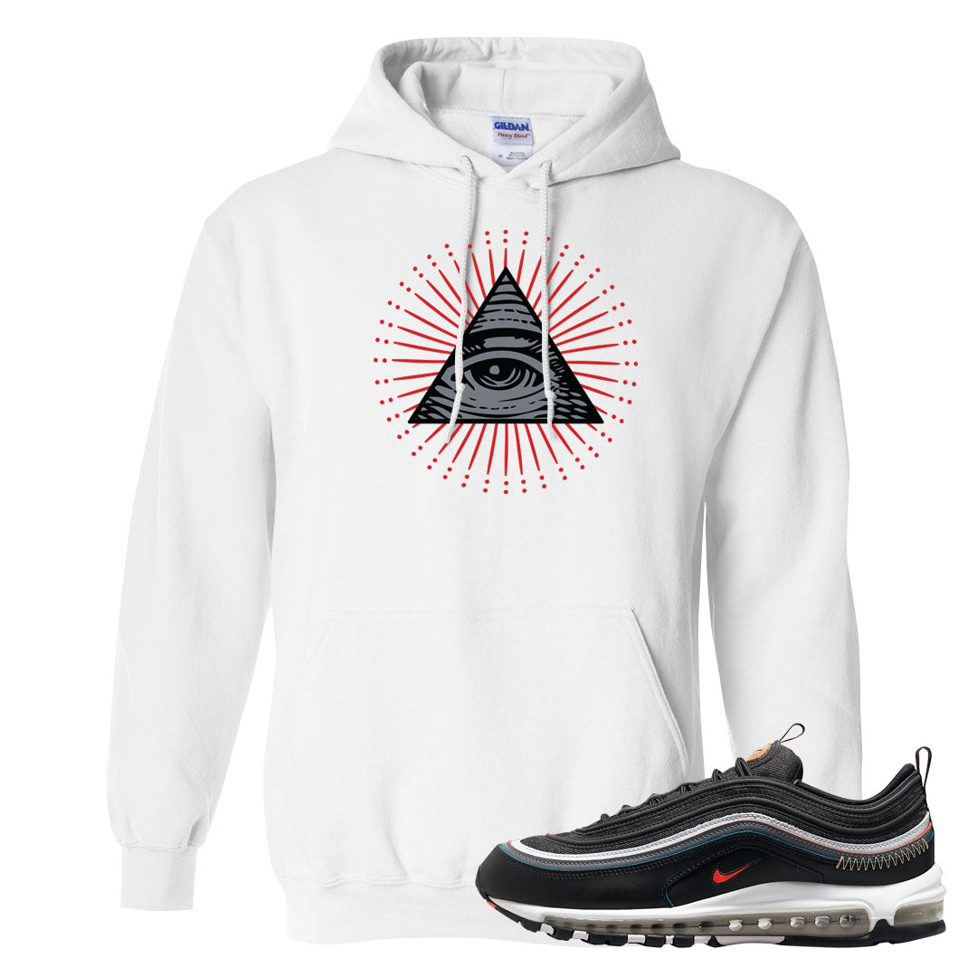 Alter and Reveal 97s Hoodie | All Seeing Eye, White