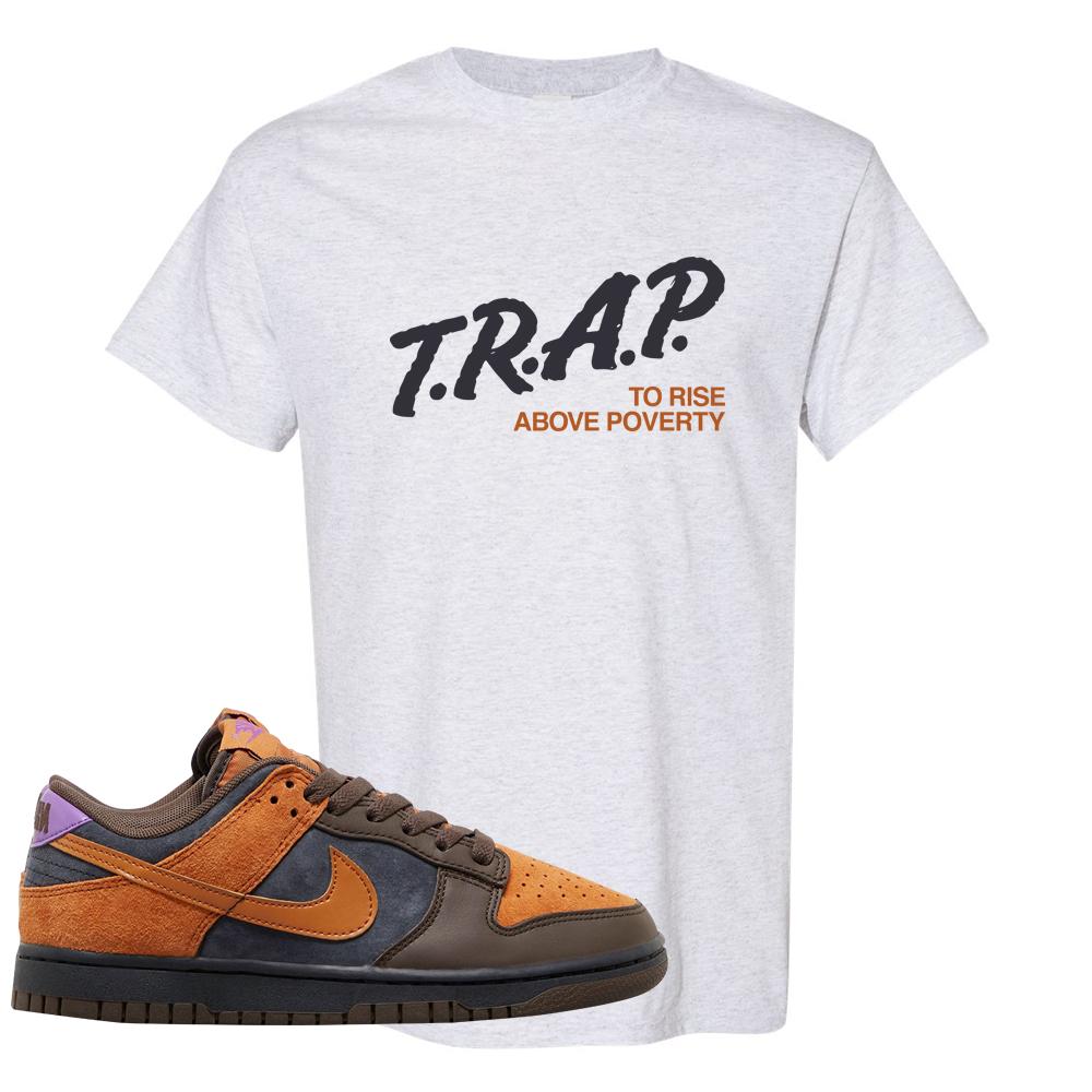 SB Dunk Low Cider T Shirt | Trap To Rise Above Poverty, Ash