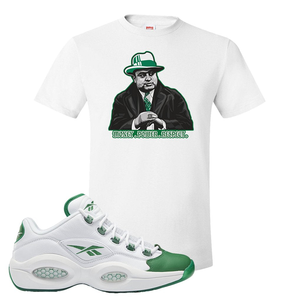 Question Low Green Toe T Shirt | Capone Illustration, White