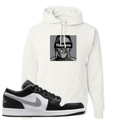 Air Jordan 1 Low Black Medium Grey Hoodie | Thupreme, White