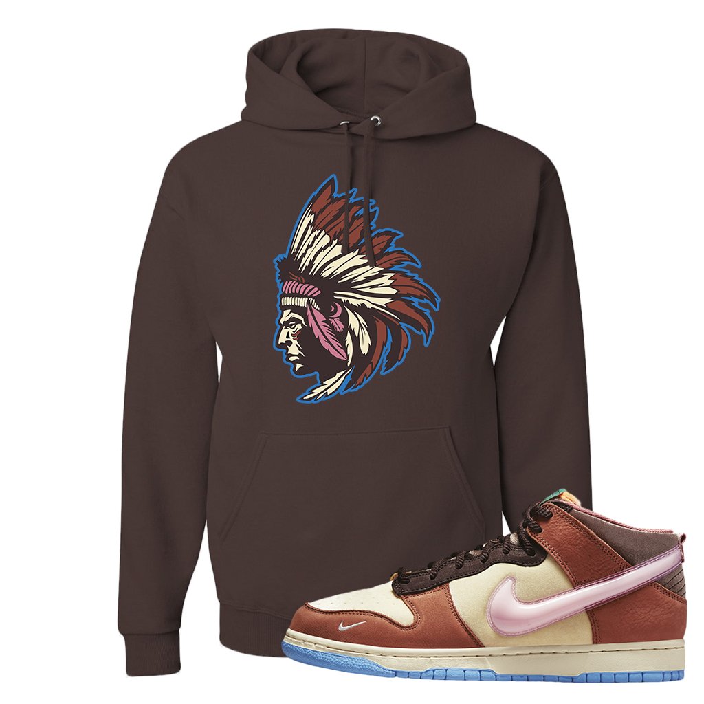 Chocolate Milk Mid Dunks Hoodie | Indian Chief, Dark Chocolate