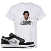 Air Jordan 1 Low Black Medium Grey T Shirt | Escobar Illustration, Ash