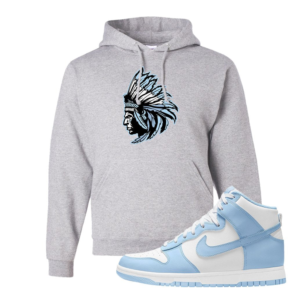 Aluminum High Dunks Hoodie | Indian Chief, Ash