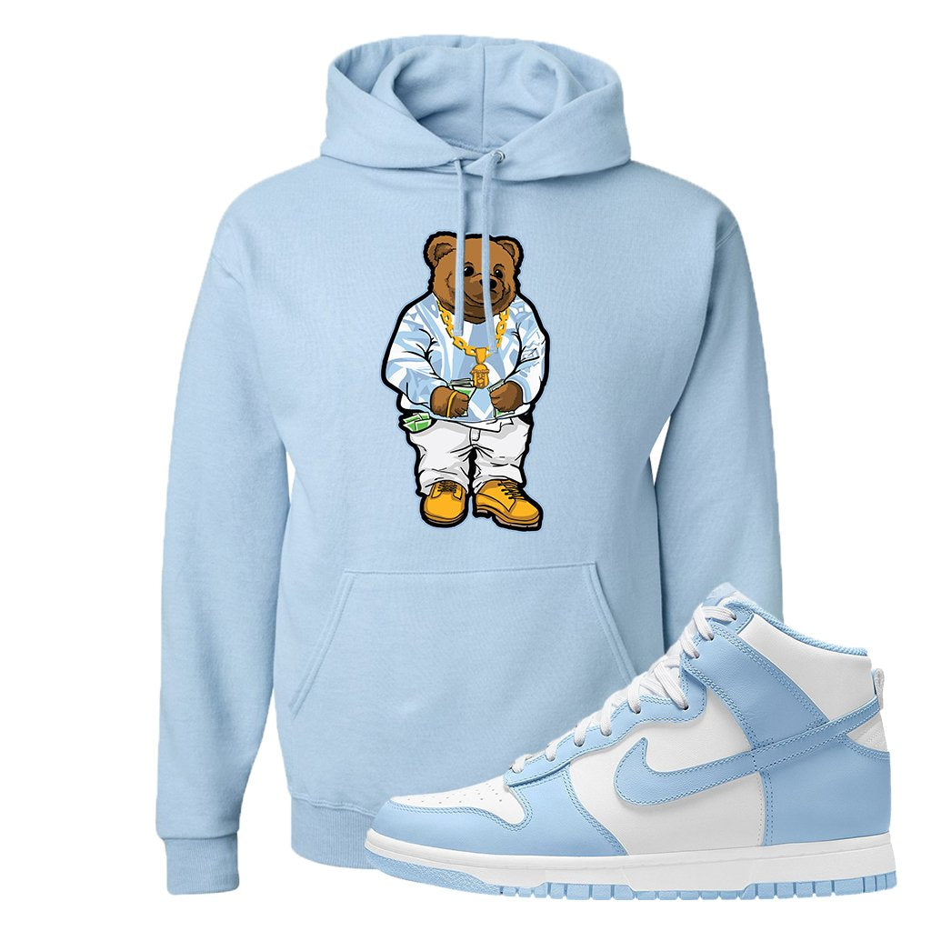 Aluminum High Dunks Hoodie | Sweater Bear, Light Blue