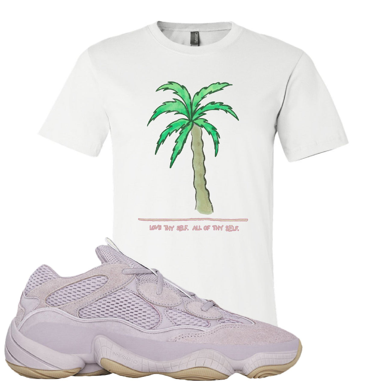 Yeezy 500 Soft Vision Love Thyself Palm White Sneaker Hook Up Women's T-Shirt