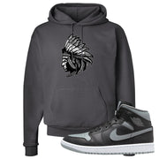 Alternate Shadow Mid 1s Hoodie | Indian Chief, Smoke Grey