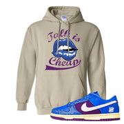 SB Dunk Low Undefeated Blue Snakeskin Hoodie | Talk Is Cheap, Sand