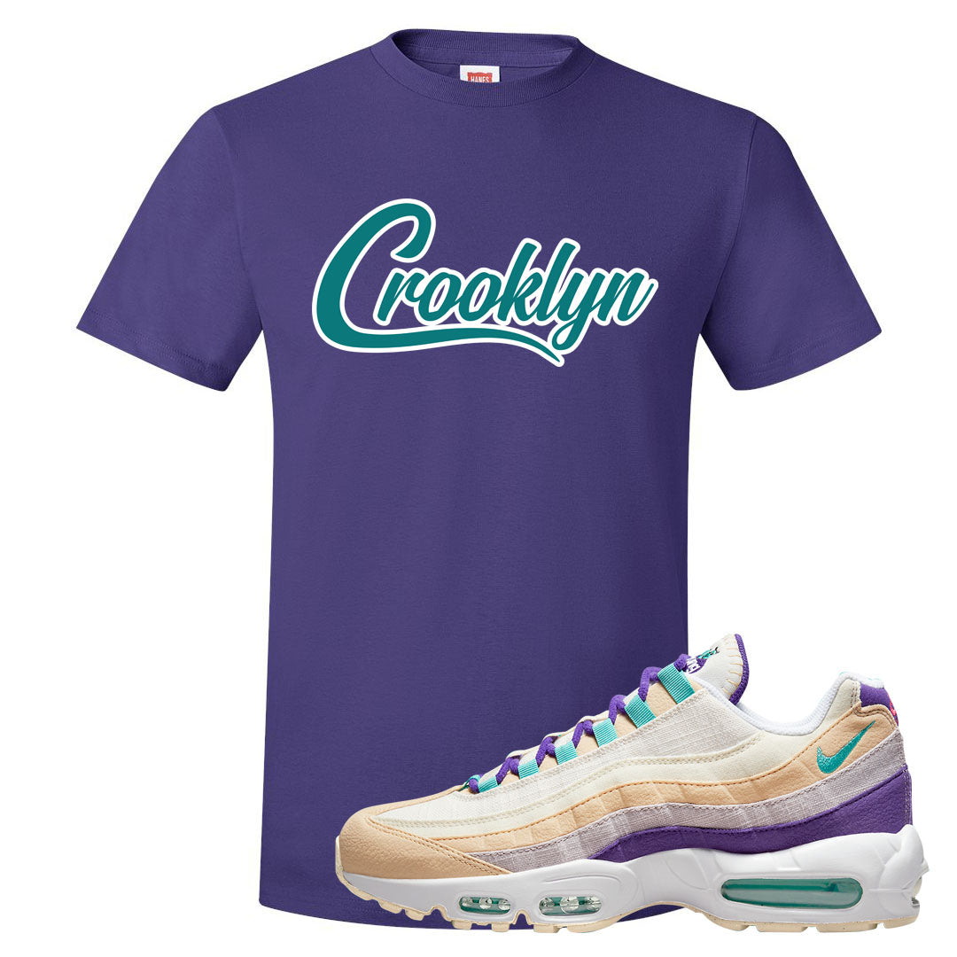 Sprung Natural Purple 95s T Shirt | Crooklyn, Purple