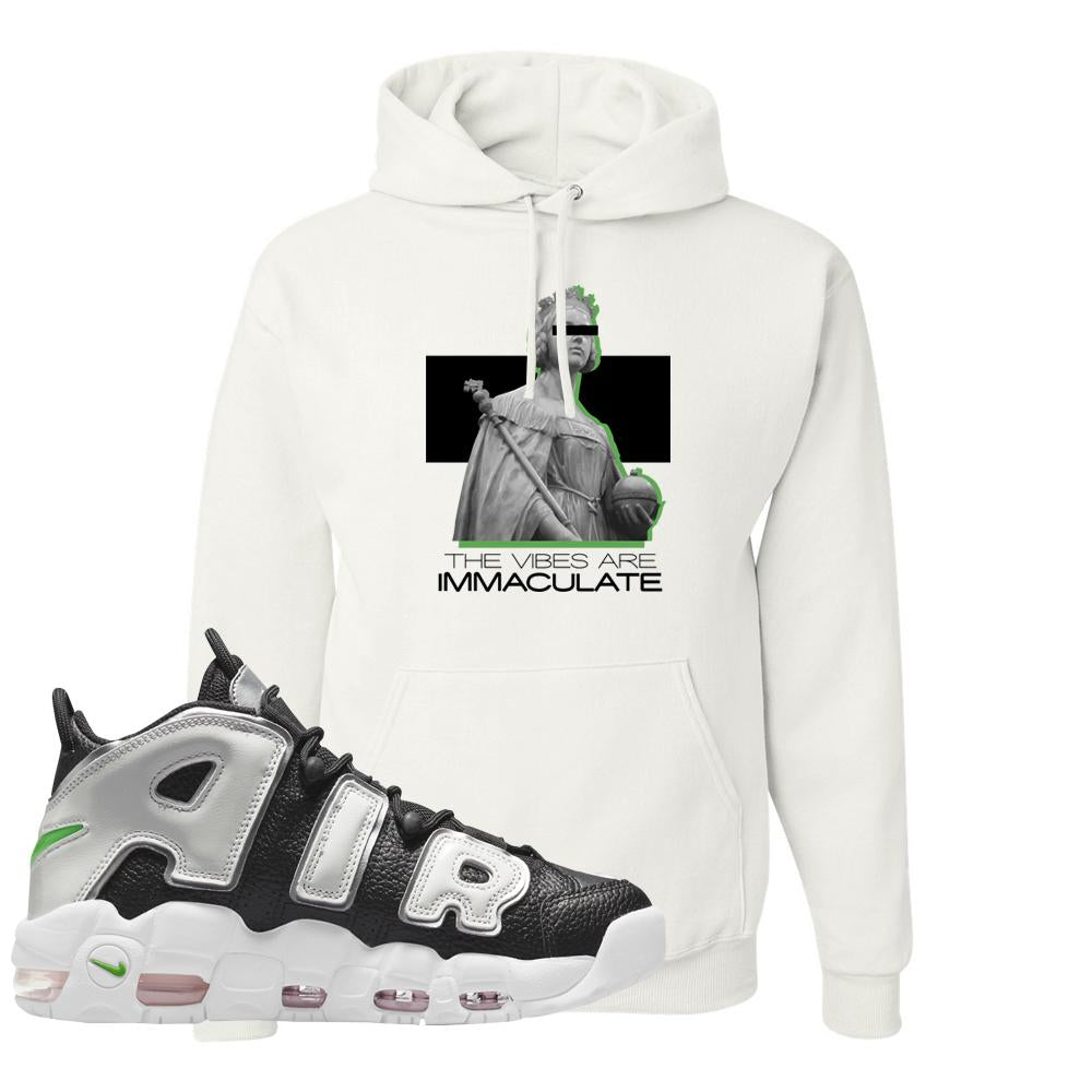 Black Silver Uptempos Hoodie | The Vibes Are Immaculate, White