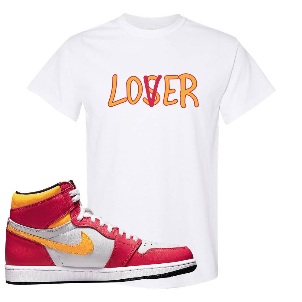 Air Jordan 1 Light Fusion Red T Shirt | Lover, White