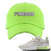 Ghost Green React 270s Distressed Dad Hat | Finesse, Lime Green