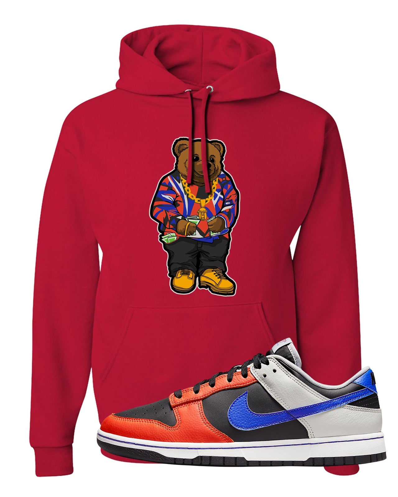 75th Anniversary Low Dunks Hoodie | Sweater Bear, Red