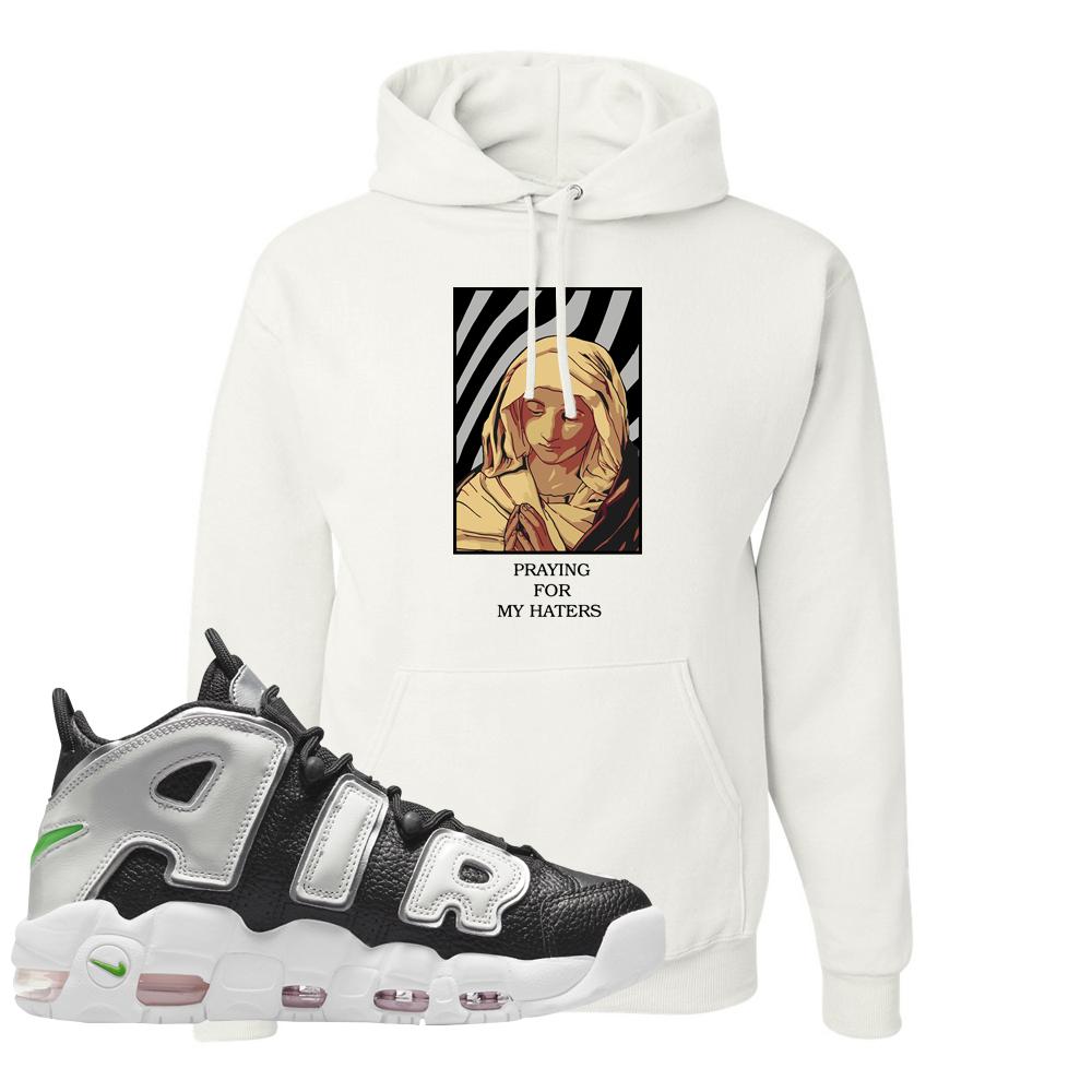 Black Silver Uptempos Hoodie | God Told Me, White