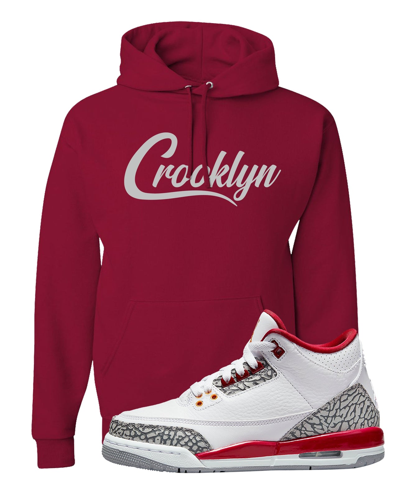 Cardinal Red 3s Hoodie | Crooklyn, Cardinal