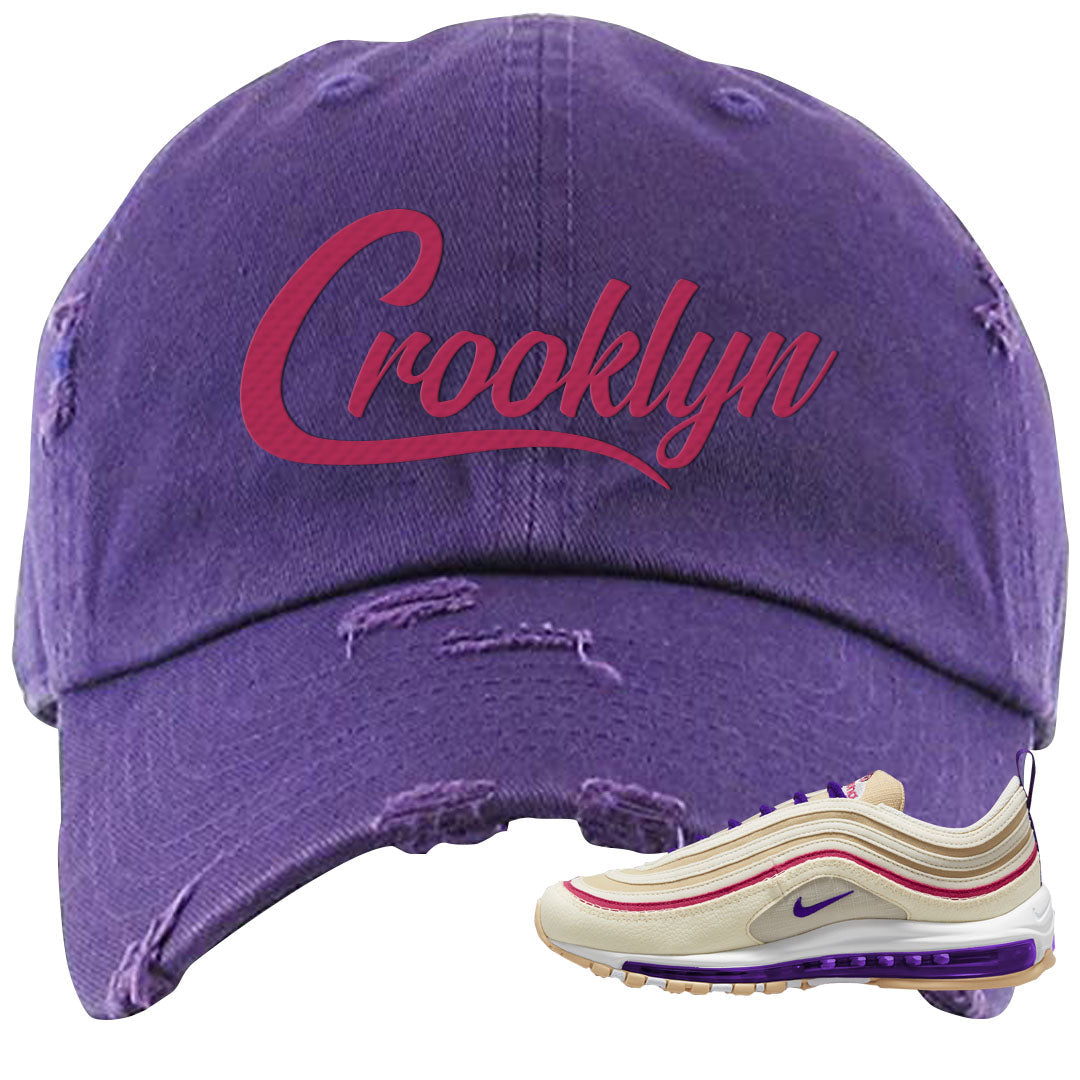 Sprung Sail 97s Distressed Dad Hat | Crooklyn, Purple