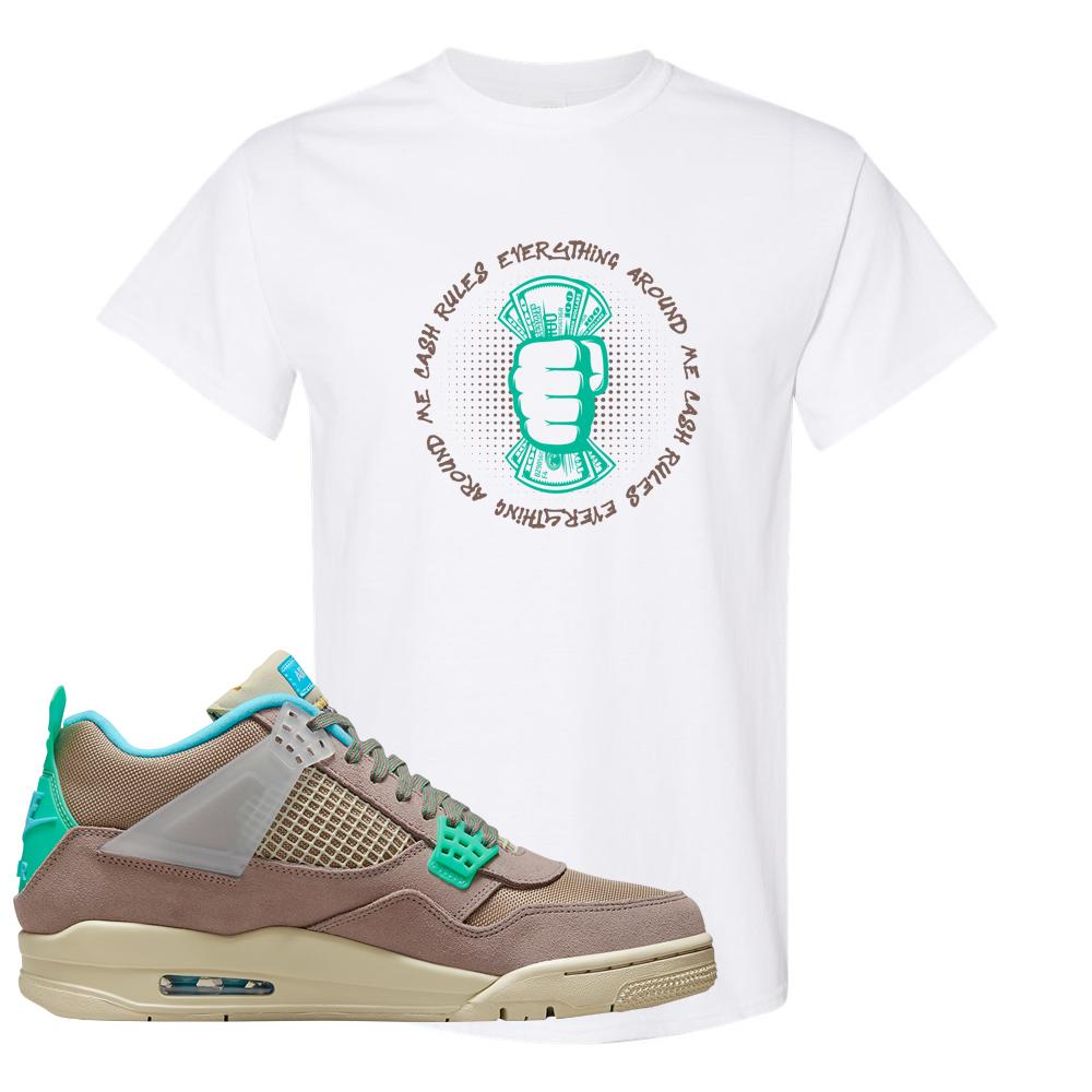 Taupe Haze 4s T Shirt | Cash Rules Everything Around Me, White