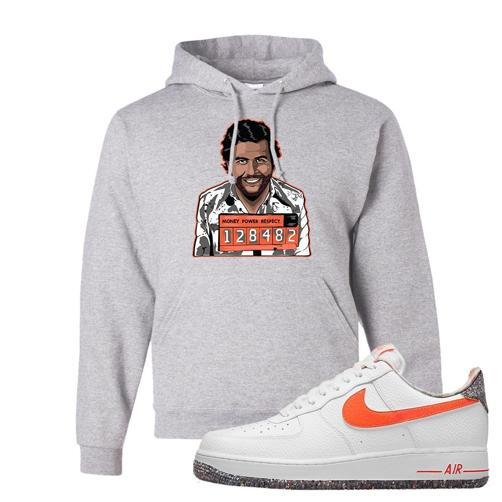 Air Force 1 Low Crimson Grind Rubber Hoodie | Escobar Illustration, Ash