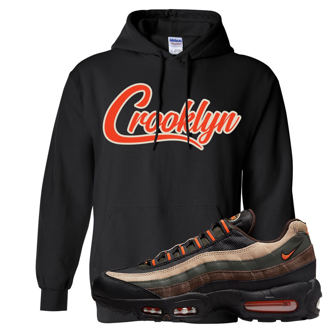 Dark Army Orange Blaze 95s Hoodie | Crooklyn, Black