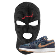 Denim Gum Bottom Low 1s Ski Mask | Original Arabic, Black