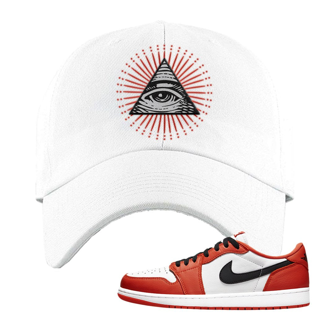 Starfish OG Low 1s Dad Hat | All Seeing Eye, White