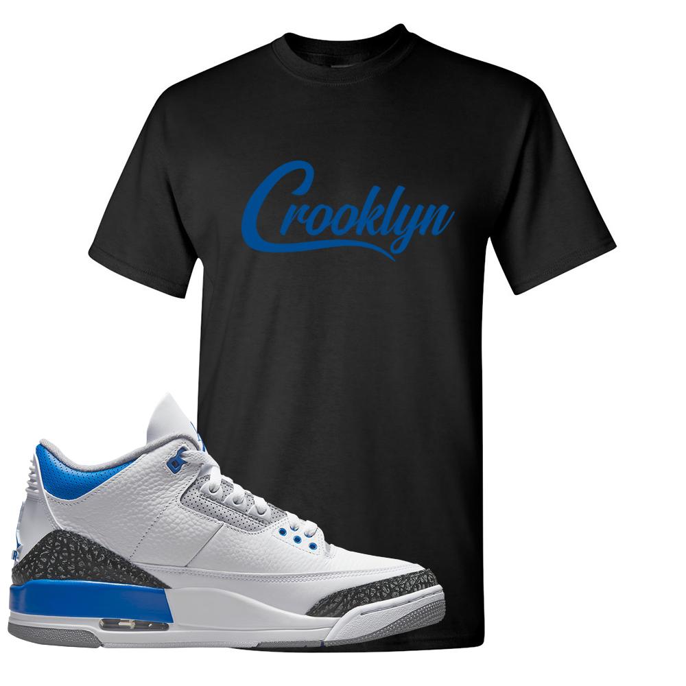 Racer Blue 3s T Shirt | Crooklyn, Black