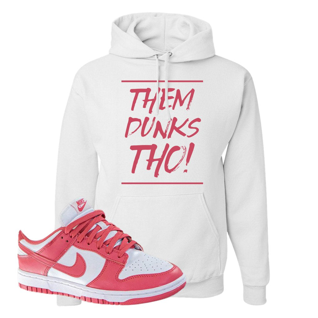 Archeo Pink Low Dunks Hoodie | Them Dunks Tho, White