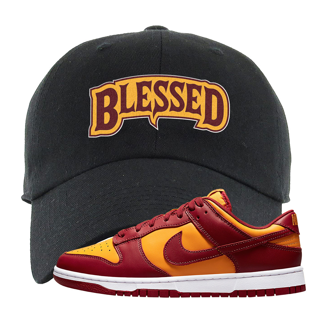Midas Gold Low Dunks Dad Hat | Blessed Arch, Black