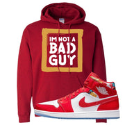 Barcelona Sweater Mid 1s Hoodie | I'm Not A Bad Guy, Red