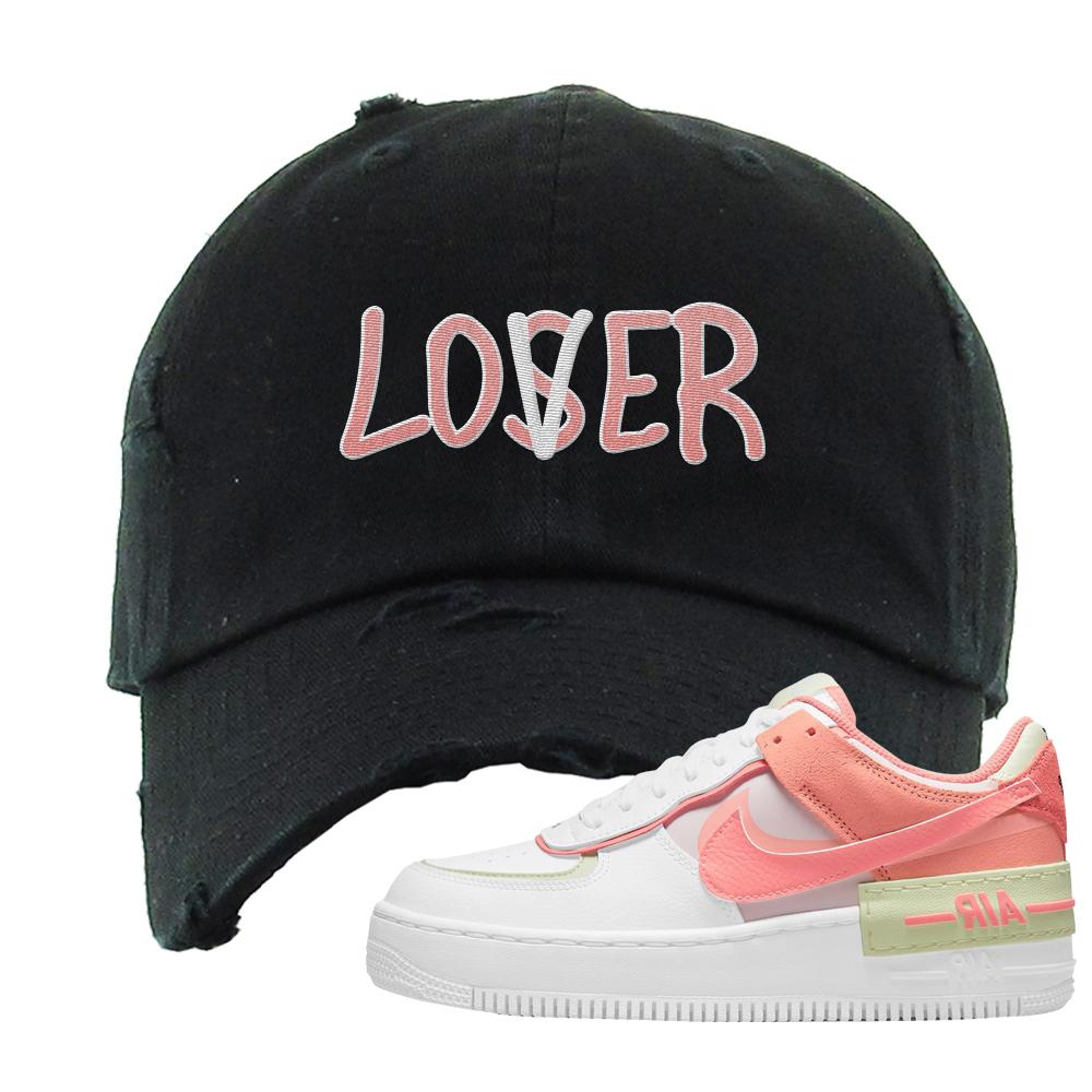 Air Force 1 Low Shadow Magic Ember Distressed Dad Hat | Lover, Black