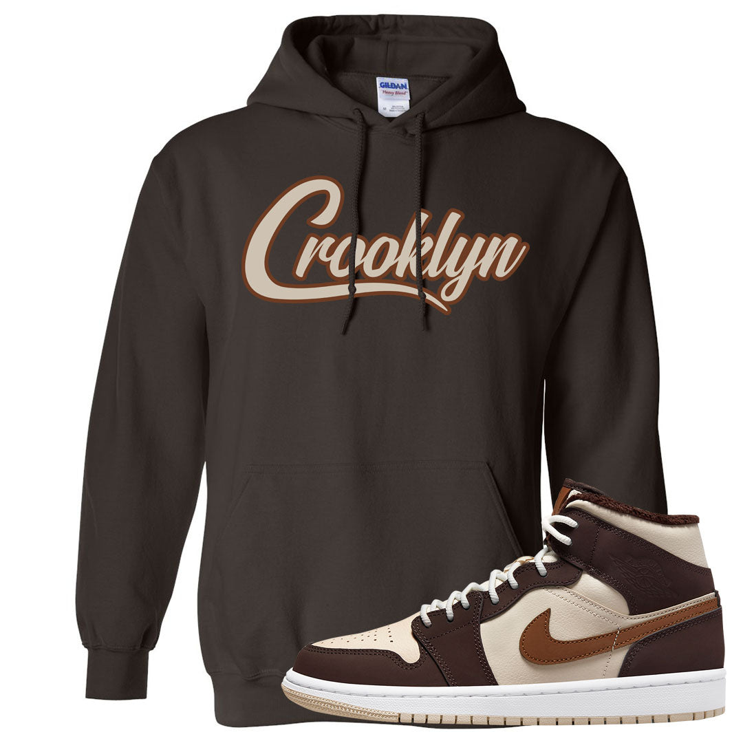 Brown Fleece Mid 1s Hoodie | Crooklyn, Dark Chocolate