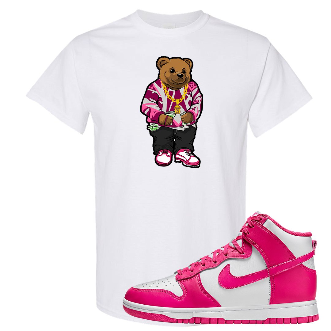 Pink Prime High Dunks T Shirt | Sweater Bear, White