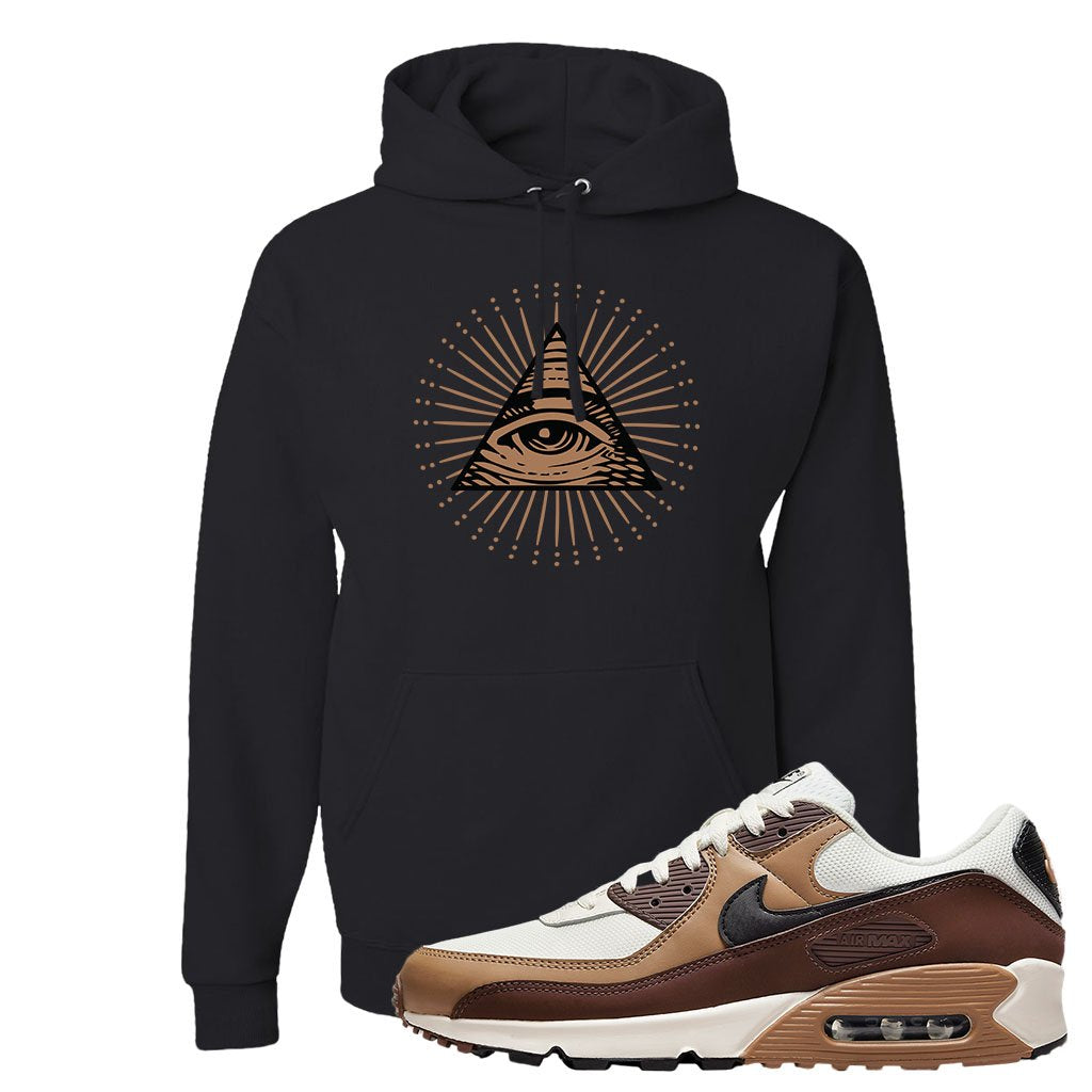 Air Max 90 Dark Driftwood Hoodie | All Seeing Eye, Black