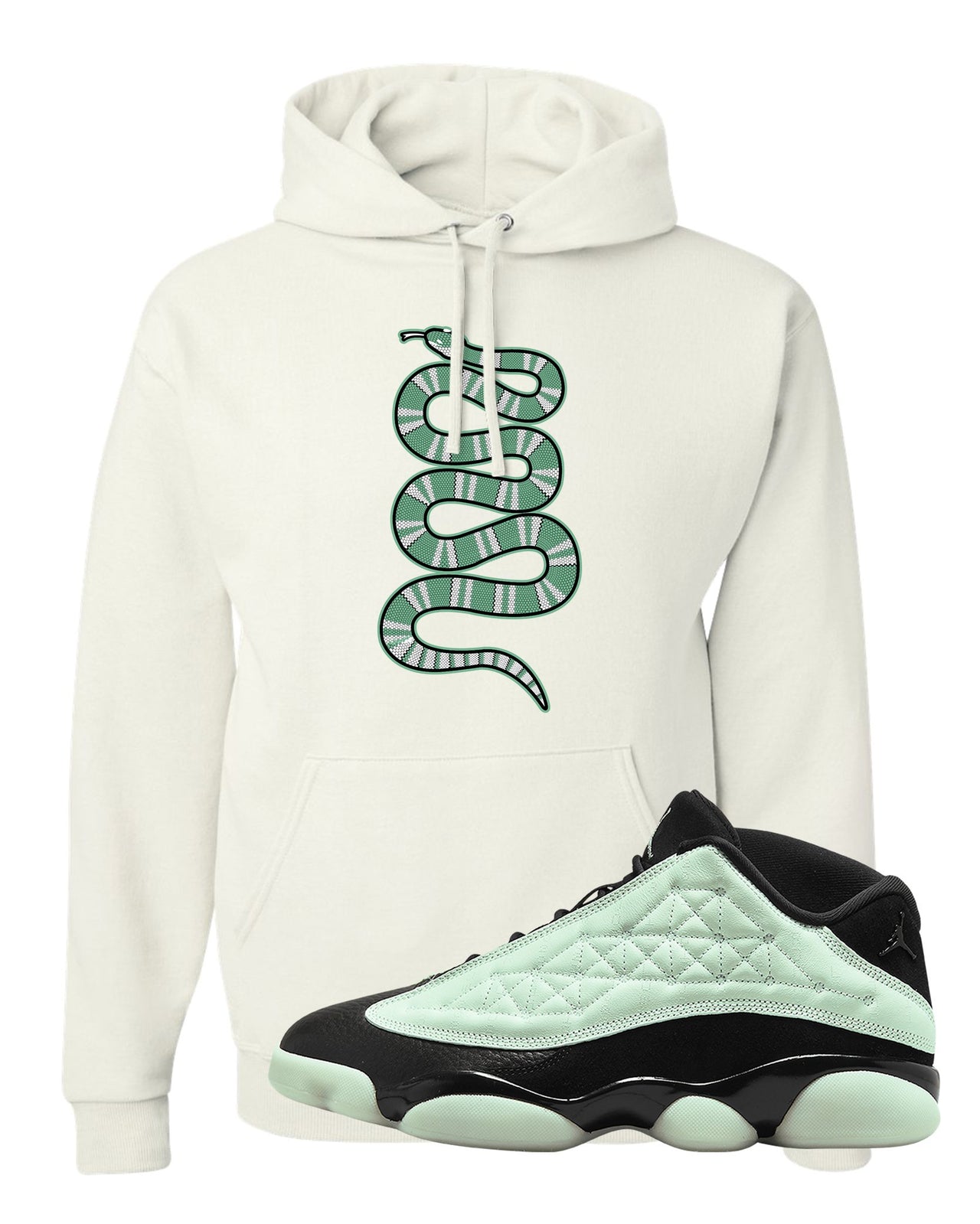 Single's Day Low 13s Hoodie | Coiled Snake, White