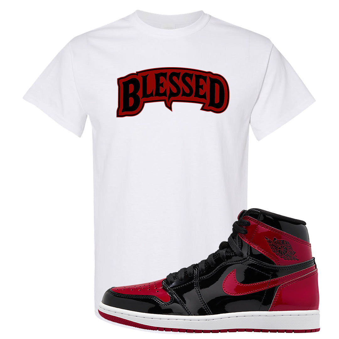 Patent Bred 1s T Shirt | Blessed Arch, White