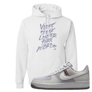 Toasty Low 1s Hoodie | Vibes Speak Louder Than Words, White