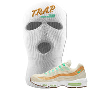 Happy Pineapple 95s Ski Mask | Trap To Rise Above Poverty, White