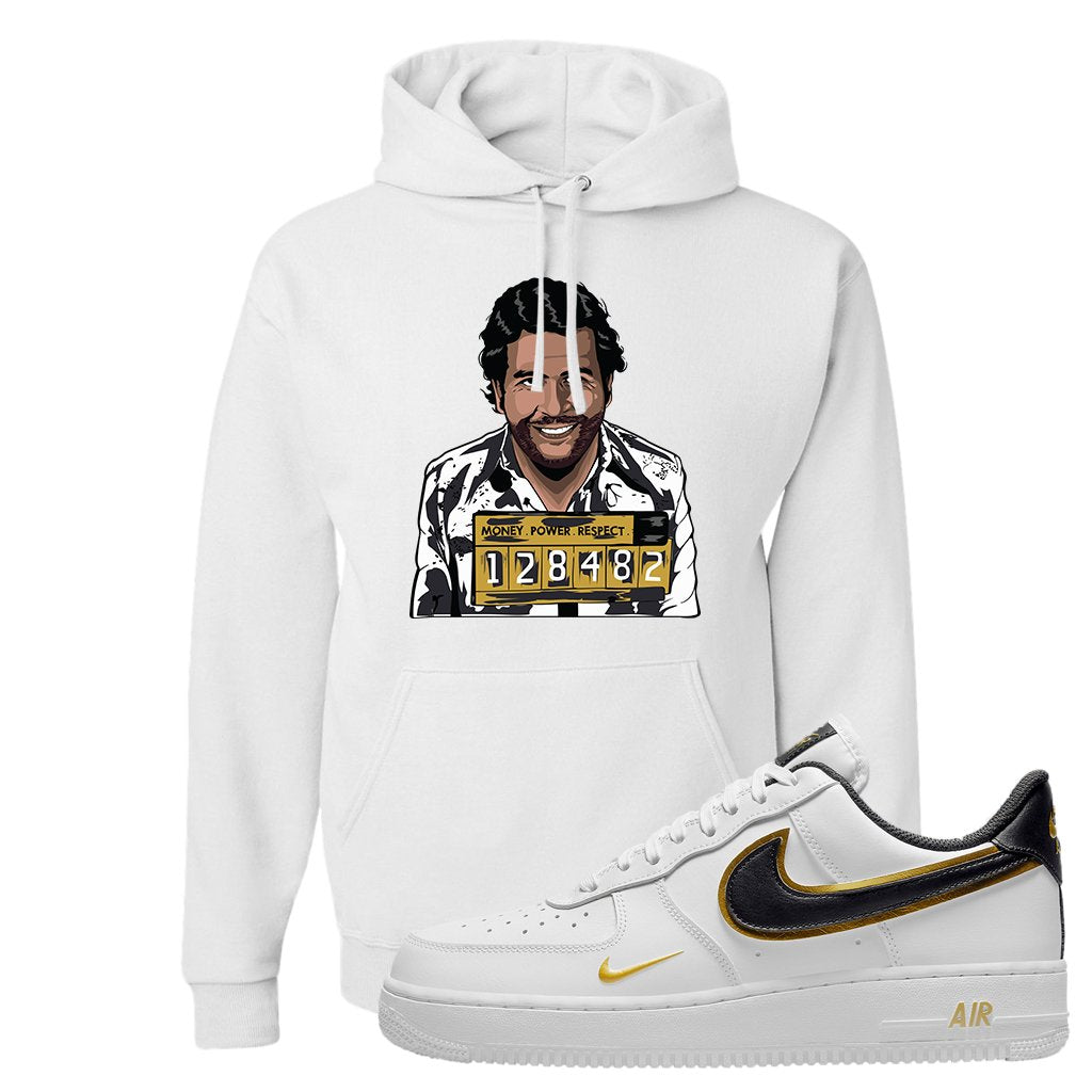 Air Force 1 Low White Gold Hoodie | Escobar Illustration, White