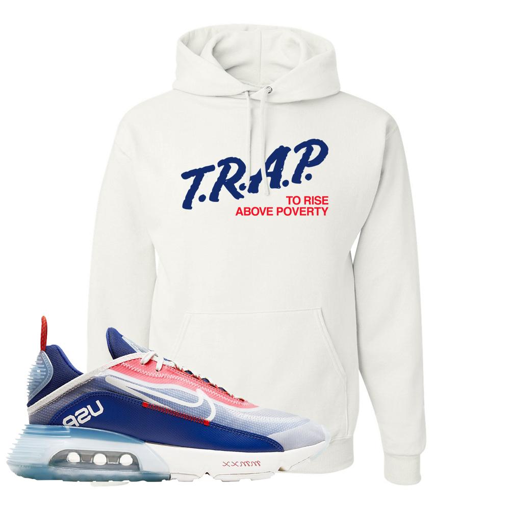 Team USA 2090s Hoodie | Trap To Rise Above Poverty, White