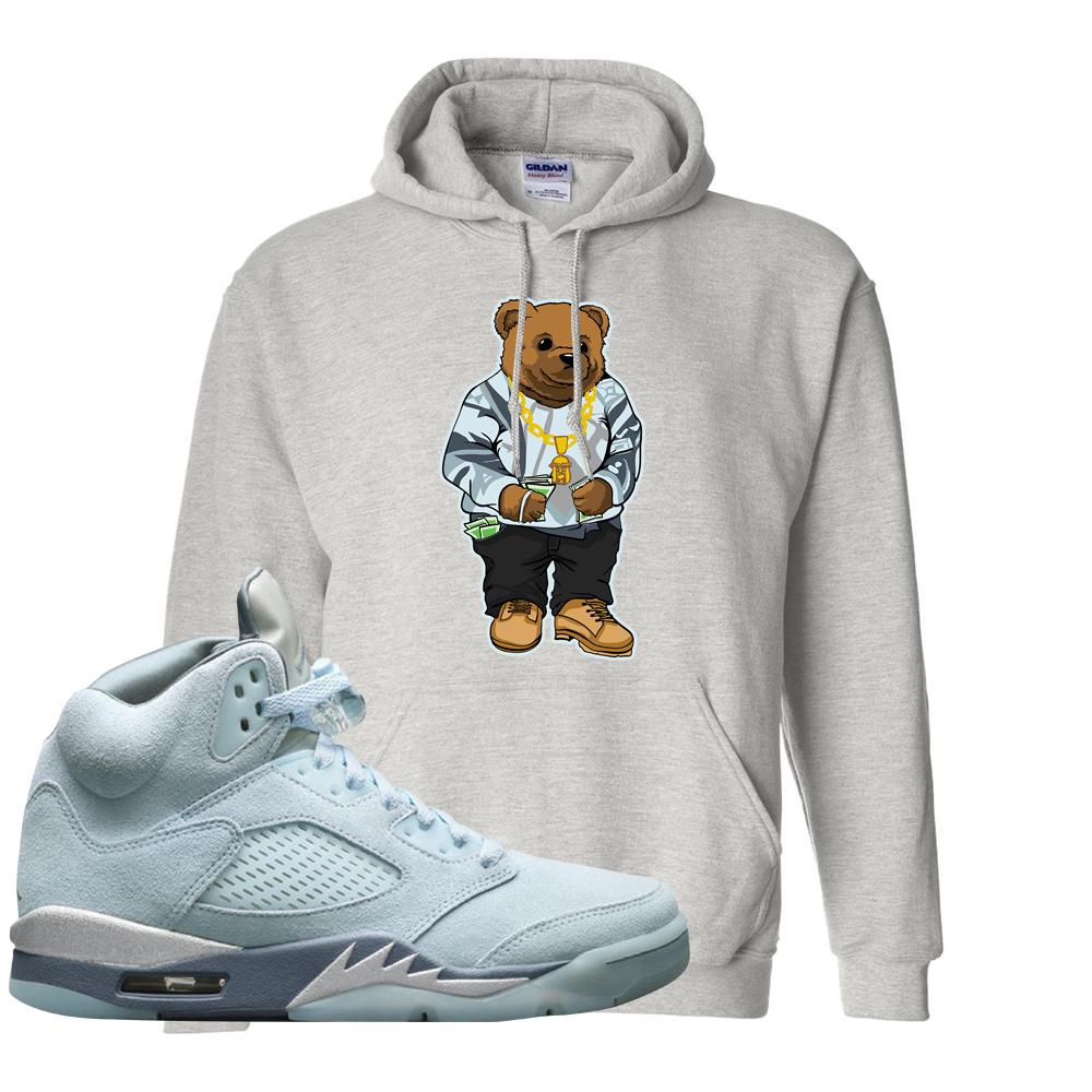 Blue Bird 5s Hoodie | Sweater Bear, Ash