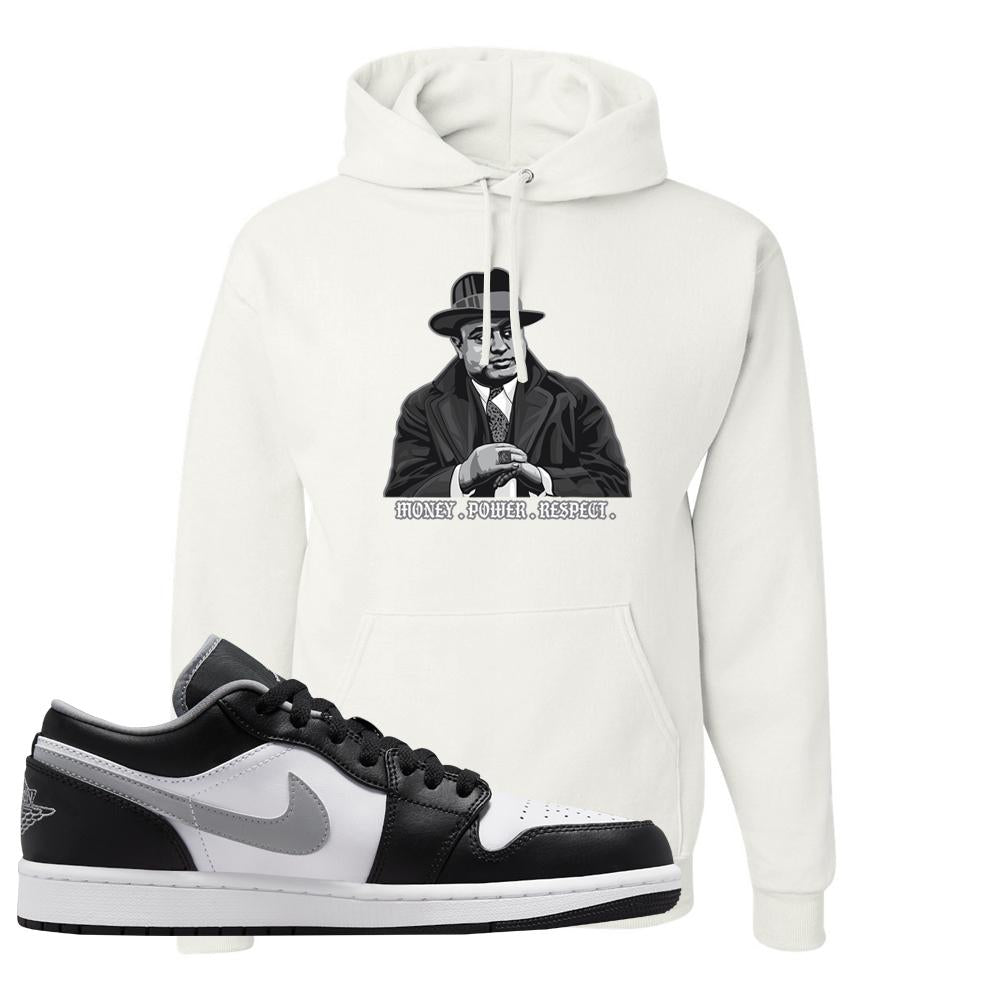 Air Jordan 1 Low Black Medium Grey Hoodie | Capone Illustration, White