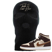 Brown Fleece Mid 1s Ski Mask | Talk To Me Nice, Black