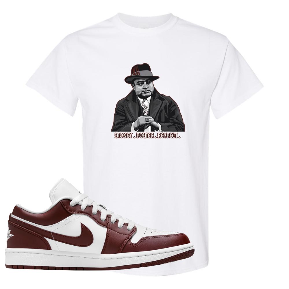 Air Jordan 1 Low Team Red T Shirt | Capone Illustration, White