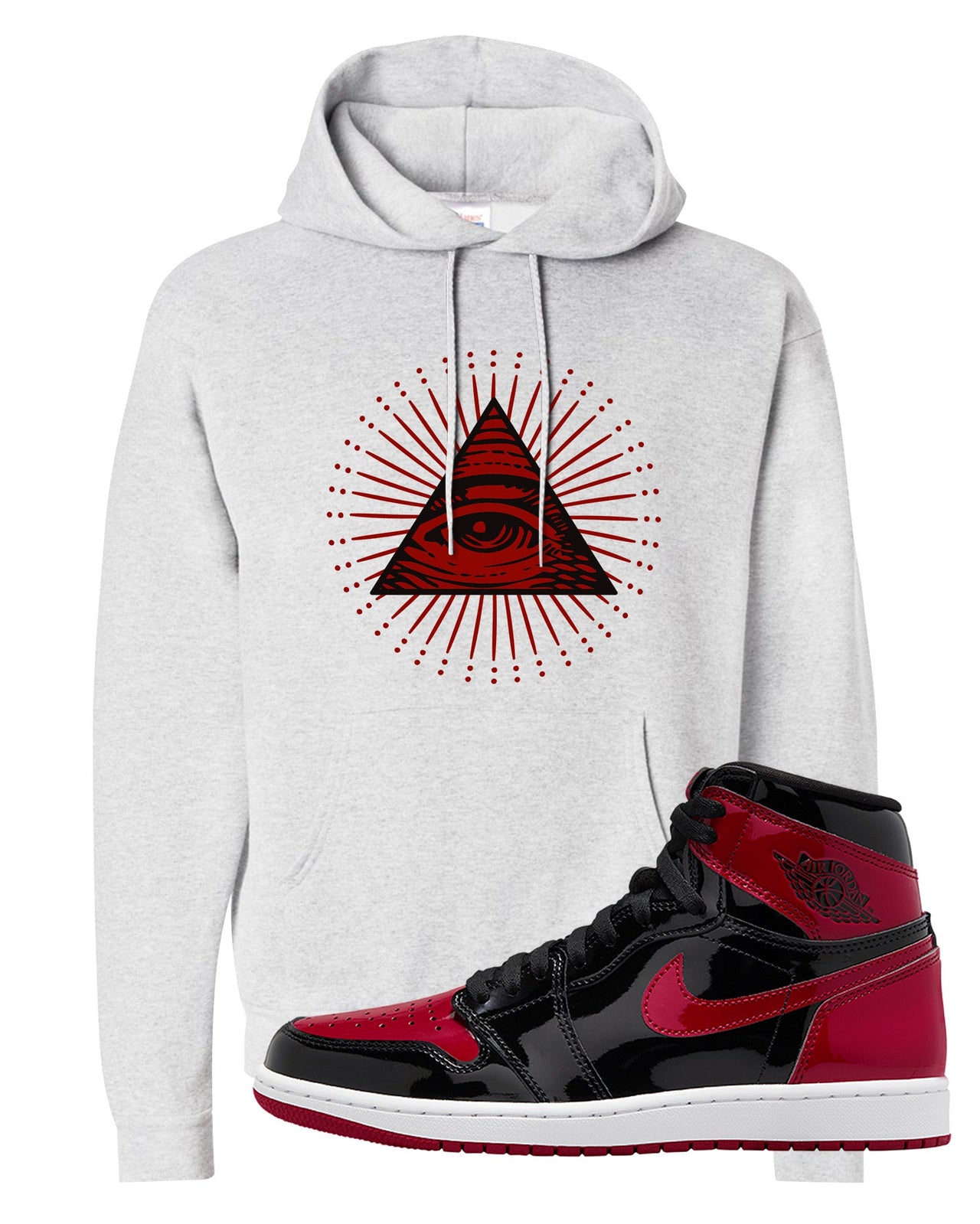 Patent Bred 1s Hoodie | All Seeing Eye, Ash