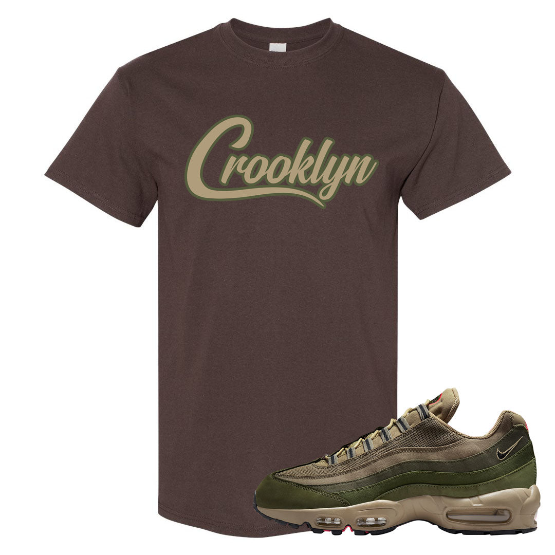 Medium Olive Rough Green 95s T Shirt | Crooklyn, Chocolate